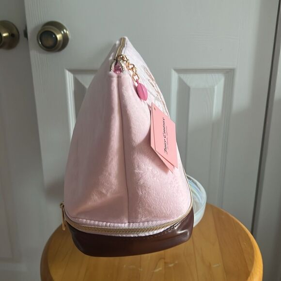 Juicy Couture Large Cosmetic Bag in Pink & Brown Scottie Dog - Picture 12 of 16